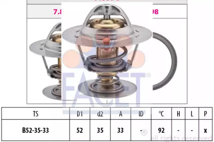 Термостат FACET для FORD ESCORT VI (GAL) 1.8 XR3i 16V 4x4