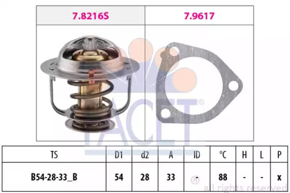 Термостат / прокладка FACET для NISSAN BLUEBIRD Station Wagon (WU11) 2.0 D