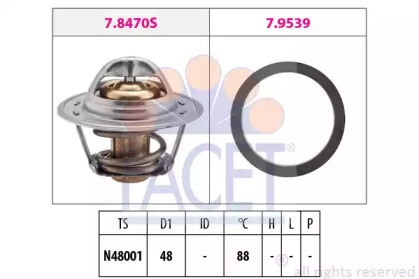 Термостат FACET для FORD ORION III (GAL) 1.6 i