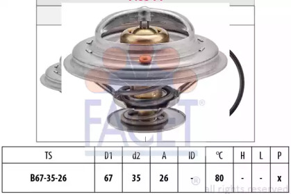 Термостат / прокладка FACET для VW MULTIVAN V (7HM, 7HN, 7HF, 7EF, 7EM, 7EN) 3.2 V6