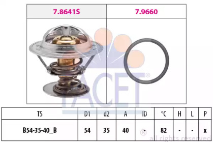 Термостат FACET для FORD FIESTA V Van 1.3