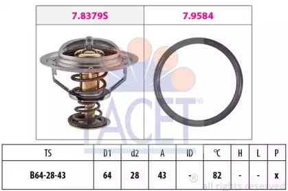 Термостат / прокладка FACET для NISSAN PRIMERA Hatchback (P12) 2.2 Di
