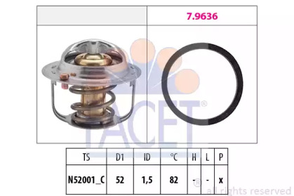 Термостат / прокладка FACET для SUZUKI SX4 (EY, GY) 1.6 VVT 4x4 (RW 416)