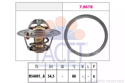 Термостат FACET для NISSAN NOTE (E11, NE11) 1.4