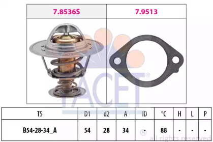 Термостат FACET для KIA SORENTO I (JC) 2.5 CRDi