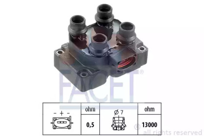 Катушка зажигания / элемент катушки зажигания FACET для FORD FIESTA III (GFJ) 1.6