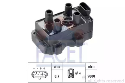 Система зажигания / накаливания FACET для NISSAN KUBISTAR (X76) 1.2