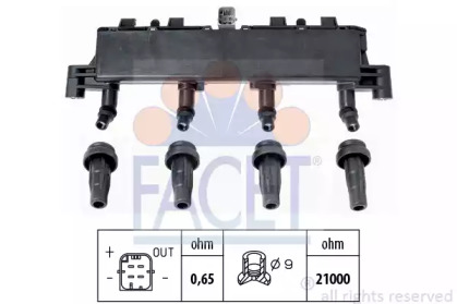 Катушка зажигания / элемент катушки зажигания FACET для PEUGEOT 306 Кабриолет (7D, N3, N5) 1.6