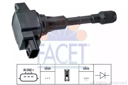 Система зажигания / накаливания FACET для NISSAN TEANA II (J32) 2.5