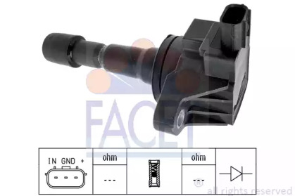 Катушка зажигания / элемент катушки зажигания FACET для HONDA CR-Z (ZF) 1.5 Hybrid (ZF1)