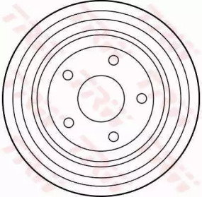 Барабанный тормозной механизм TRW для FORD GRANADA (GU) 2.1 D