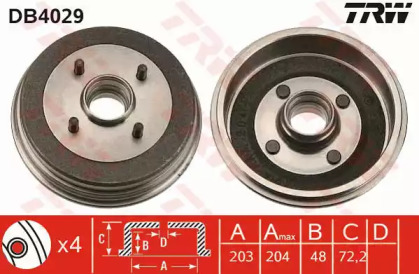 Барабанный тормозной механизм TRW для FORD FIESTA III (GFJ) 1.6