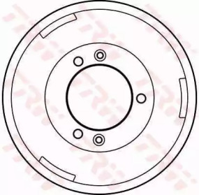 Барабанный тормозной механизм TRW для PEUGEOT 204 Break 1.3 D