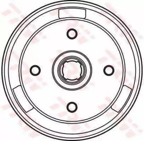 Барабанный тормозной механизм TRW для MAZDA 323 II (BD) 1.1