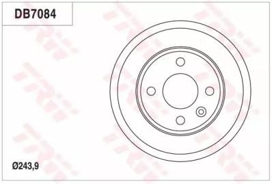 Тормозной барабан TRW для CHEVROLET AVEO седан (T300) 1.4