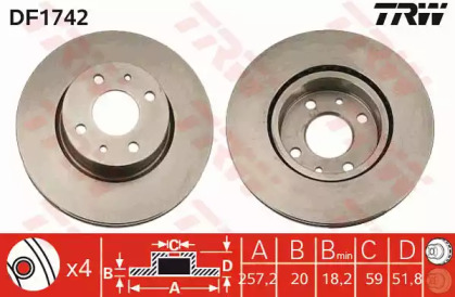 Дисковой тормозной механизм TRW для ALFA ROMEO 164 (164_) 2.0 V6 Turbo (164.K3)