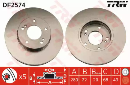 Дисковой тормозной механизм TRW для NISSAN CEFIRO II седан (A32) 2.0