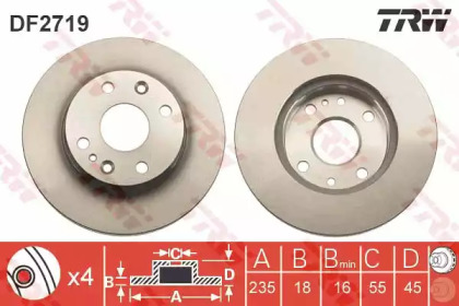 Тормозной диск TRW для MAZDA 323 S IV (BG) 1.3 16V
