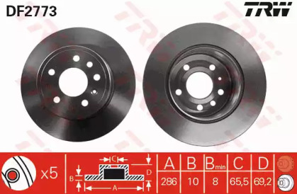 Дисковой тормозной механизм TRW для SAAB 900 II Кабриолет 2.5 -24 V6
