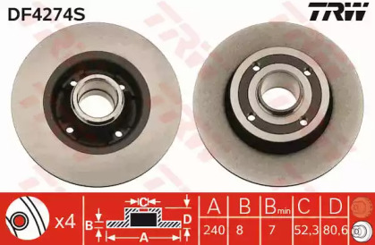 Дисковой тормозной механизм TRW для NISSAN NOTE (E11, NE11) 1.5 dCi