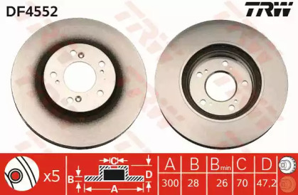 Дисковой тормозной механизм TRW для HONDA LEGEND IV (KB_) 3.5 V6 4WD (KB1)