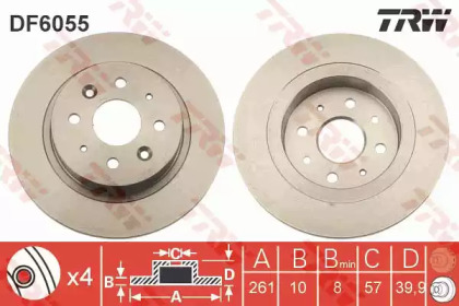 Дисковой тормозной механизм TRW для KIA SHUMA (FB) 1.8 i 16V