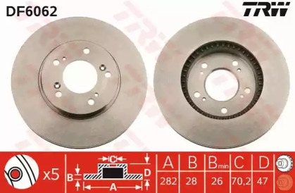 Дисковой тормозной механизм TRW для HONDA LEGEND II (KA) 3.2 i 24V (KA7)