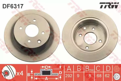 Тормозной диск TRW для NISSAN CUBE (Z12) 1.6 16V