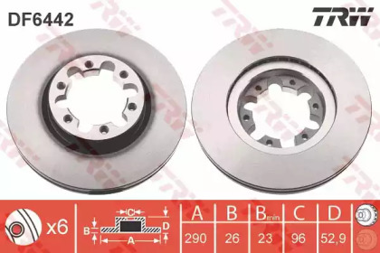 Дисковой тормозной механизм TRW для NISSAN CABSTAR E (TL_, VL_) 125.35, 125.45 (TL0, VL0)