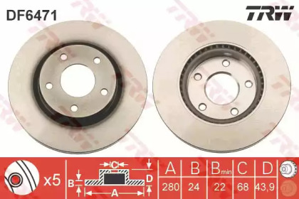 Тормозной диск TRW для NISSAN SENTRA VII (B17) 1.6