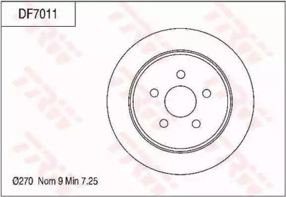 Тормозной диск TRW для NISSAN PICK UP (D21) 2.7 D 4WD