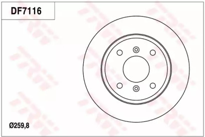 Тормозной диск TRW для HONDA LEGEND I купе (KA_) 2.7 i 24V (KA3)