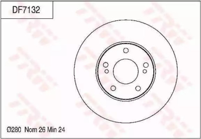 Тормозной диск TRW для NISSAN MAXIMA / MAXIMA QX V (A33) 2.5 V6 24V