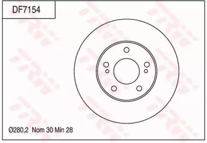 Тормозной диск TRW для NISSAN 300 ZX (Z32) 3.0 Twin Turbo