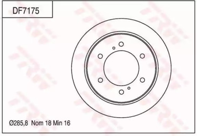Тормозной диск TRW для NISSAN TERRANO I (WD21) 2.4 i 4WD