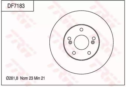 Тормозной диск TRW для HONDA ACCORD VI купе (CG) 3.0 V6 24V (CG2)