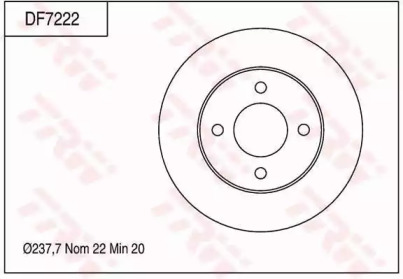 Тормозной диск TRW для NISSAN NOTE (E11, NE11) 1.4