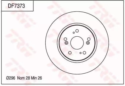 Тормозной диск TRW для HONDA CR-V IV (RM_) 2.0 AWD (RE5)