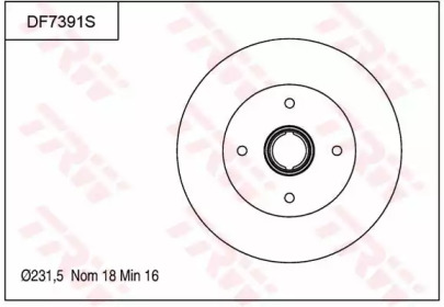 Тормозной диск TRW для MAZDA E-SERIE Фургон (SR2) E2000
