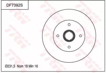 Тормозной диск TRW для MAZDA E-SERIE Фургон (SR2) E2000