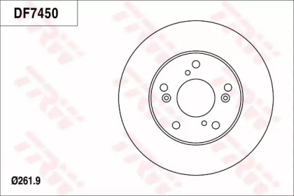Тормозной диск TRW для HONDA CIVIC VIII седан (FD, FA) 1.8 EXS Flex