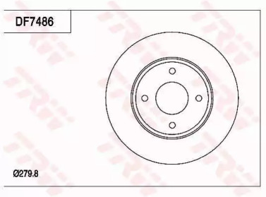 Тормозной диск TRW для NISSAN CUBE (Z12) 1.6 16V