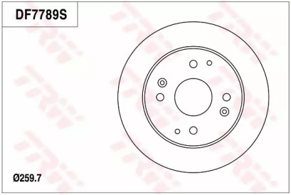 Тормозной диск TRW для HONDA PRELUDE IV (BB_) 2.2 i 16V Vtec (BB1)