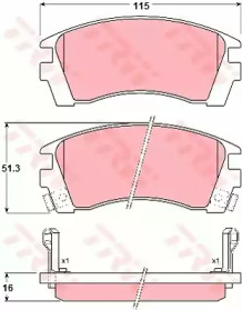 Дисковой тормозной механизм TRW для NISSAN SUNNY III Traveller (Y10) 2.0 D