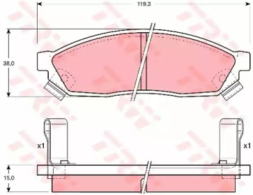 Тормозные колодки TRW для HONDA CIVIC II Хэтчбек (SS, SL) 1300 L (SS)