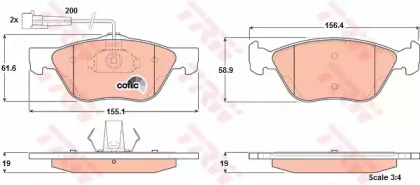 Дисковой тормозной механизм TRW для ALFA ROMEO 146 (930_) 2.0 16V Quadrifoglio (930.B5)