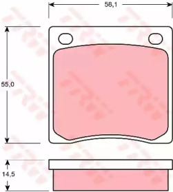 Дисковой тормозной механизм TRW для NISSAN CHERRY (E10) I 1.0