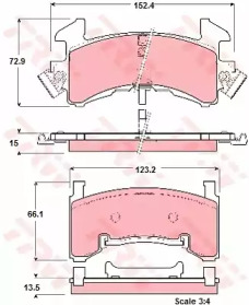Дисковой тормозной механизм TRW для CHEVROLET S10 Пикап 4.3 4x4