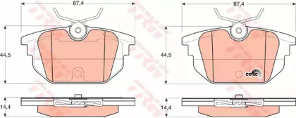 Тормозные колодки TRW для ALFA ROMEO 146 (930_) 1.7 i.e. 16V (930.B1)