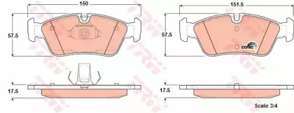 Тормозные колодки TRW для BMW 3 Compact (E36) 318 ti